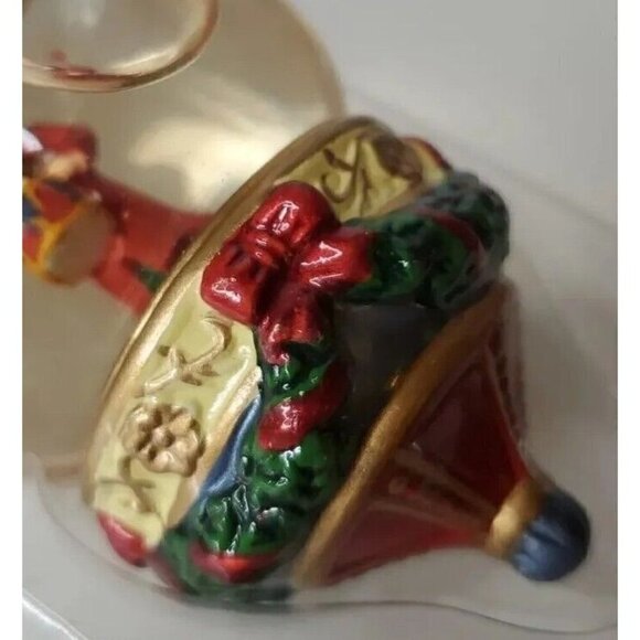 Christmas Ornament waterglobe lot of 4 Santa, Tree, Drummer, Partridge Kirkland - Picture 12 of 15